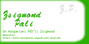 zsigmond pali business card